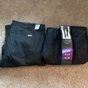 2 Eddie Bauer Fleece Lined Tech Pants 40x30